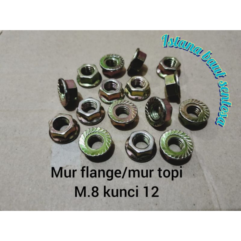 Mur flange/mur topi M.8 kunci 12