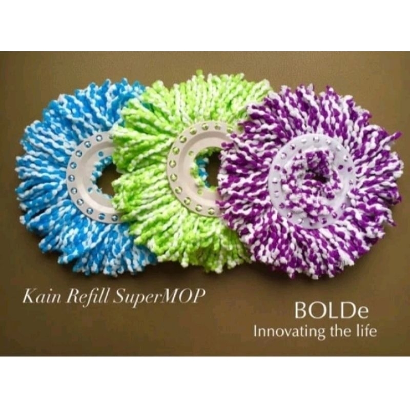 REFIL KAIN PEL SUPER MOP BOLDE/REFIL KAIN PEL MOP MICROFIBER ISI ULANG KAIn PEL