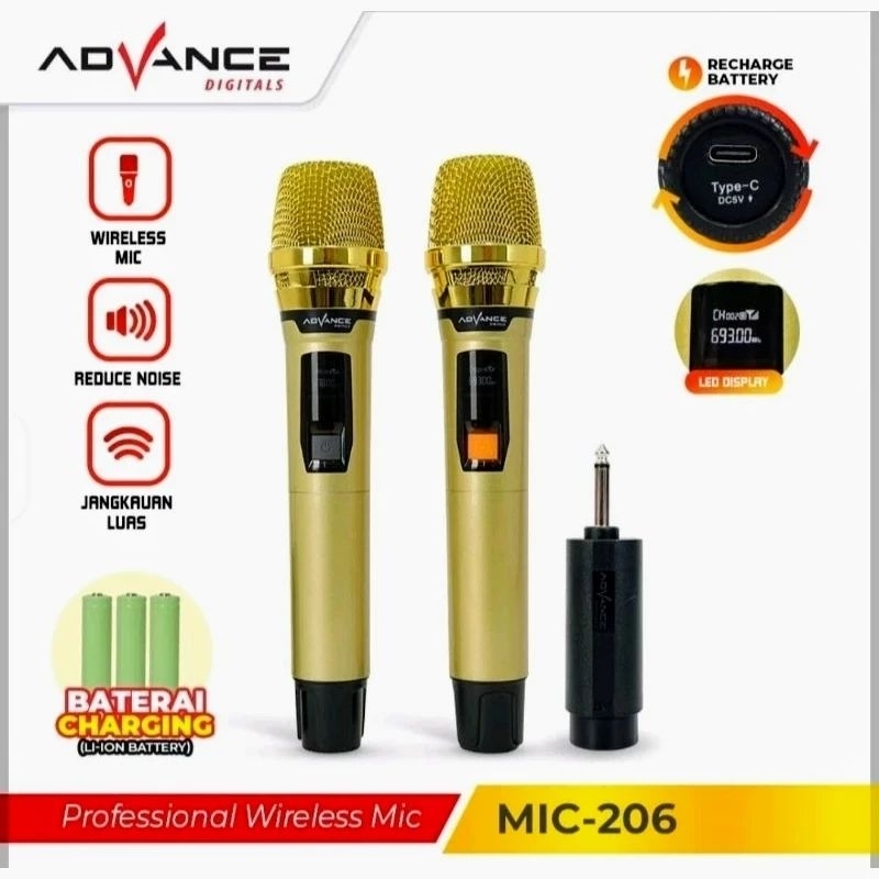 Mic Advance 206 dual mic wireless original