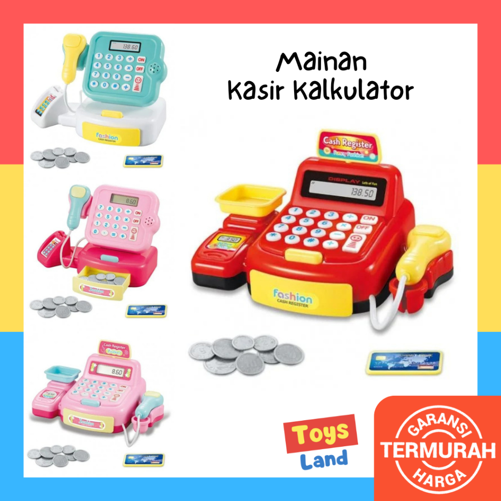 Mesin Kasir Kalkulator Mainan Supermarket Anak Mainan Kasir Kasiran Anak Cash Register Mainan Mesin 