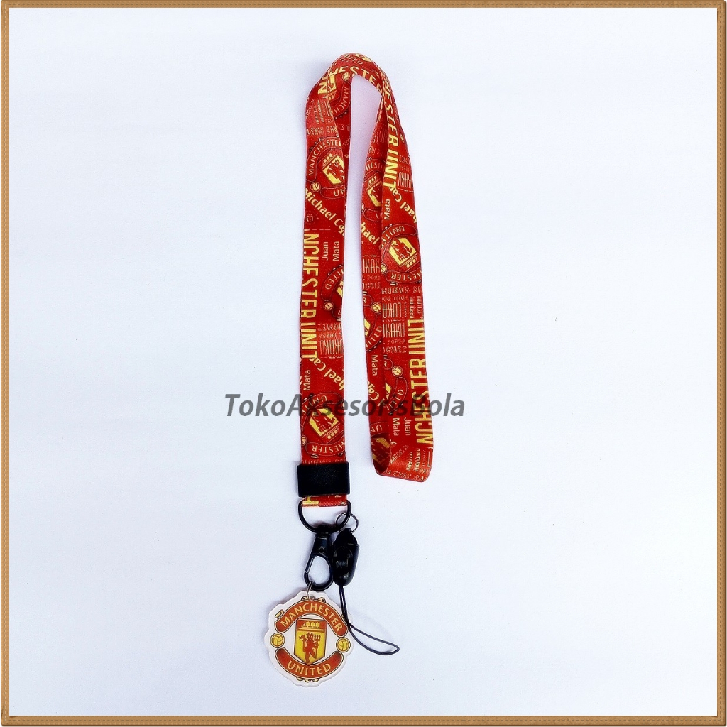 

Lanyard Logo 2 Sisi Motif Klub Bola Manchester United