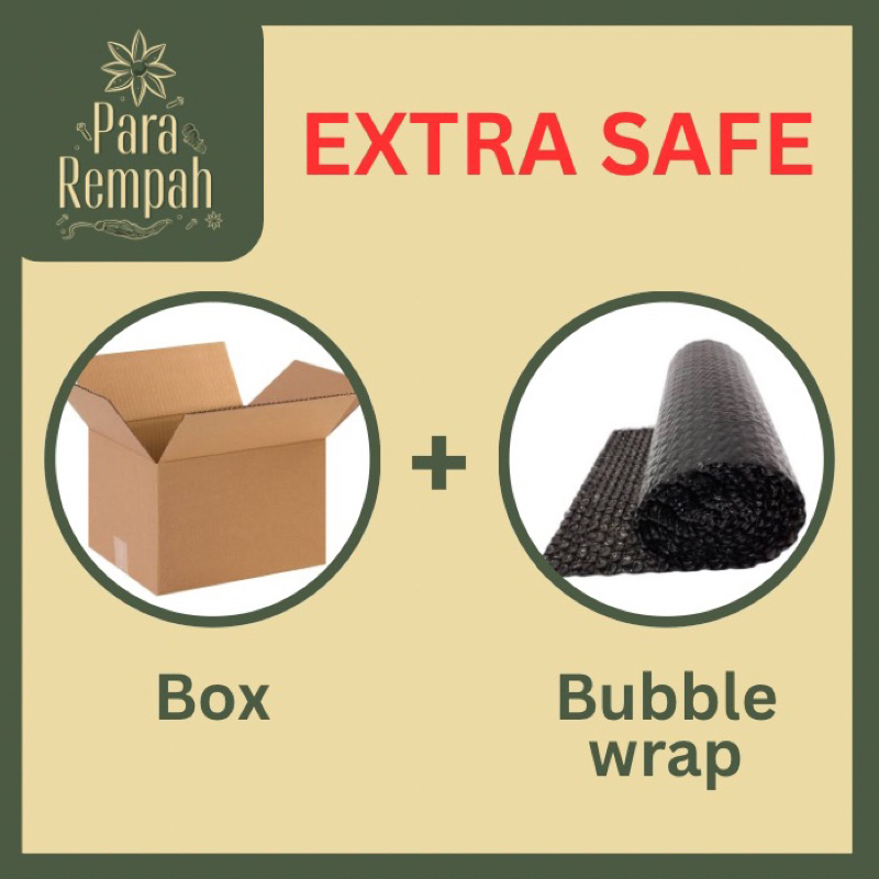 

Bubble Wrap & Kardus untuk Extra Packing - Para Rempah bumbu dapur premium pararempah