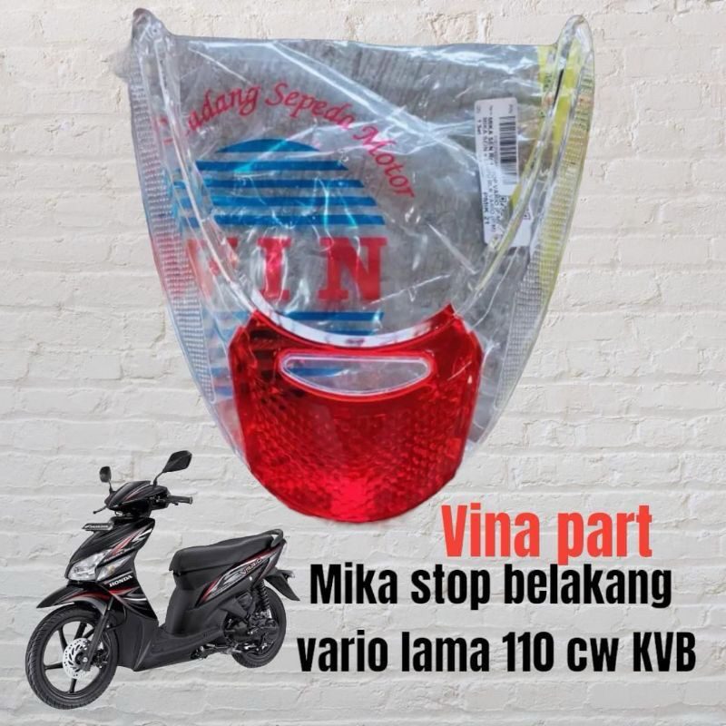 mika lampu belakang vario 110 karbu merk win kaca lampu belakang vario 110 kvb