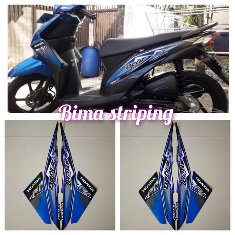 Stiker striping list body full set motor Honda Beat F1 2013