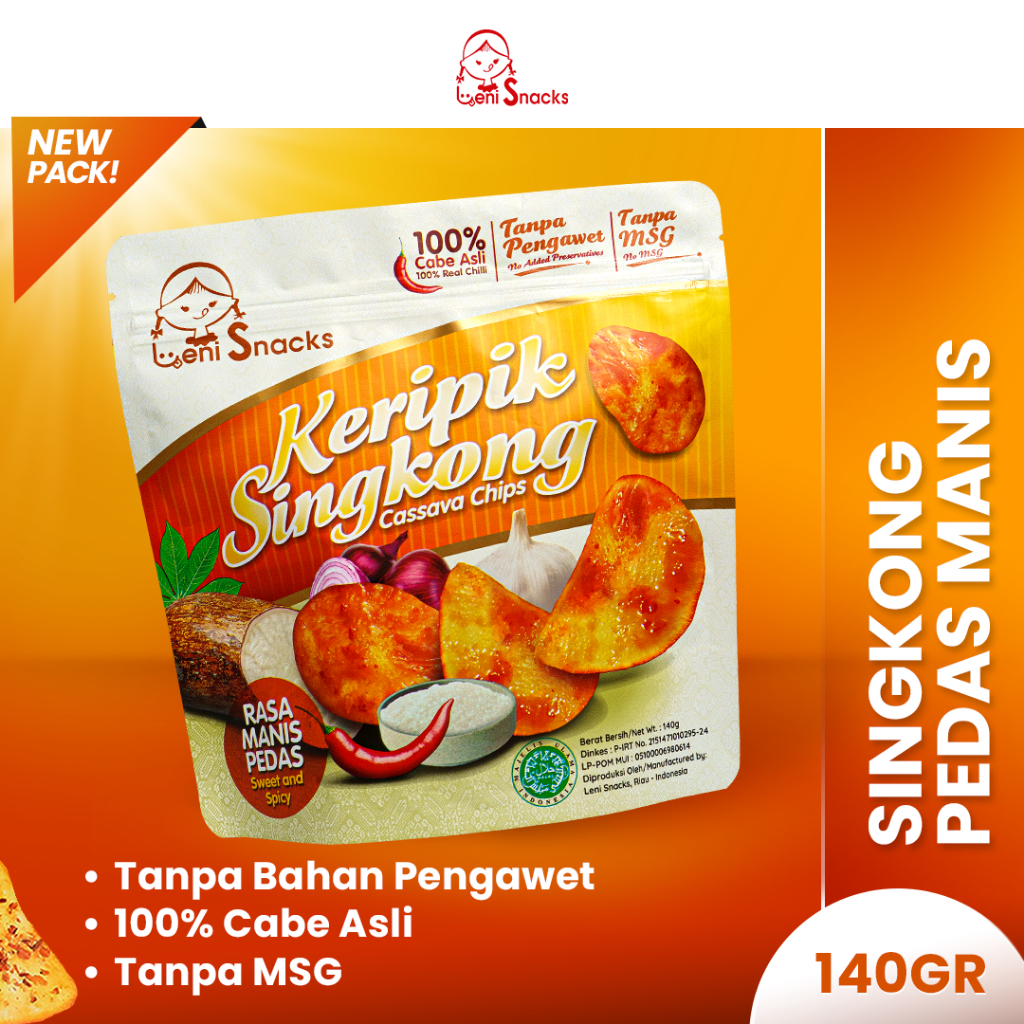

Leni Snacks New Packaging - Keripik Singkong Pedas Manis