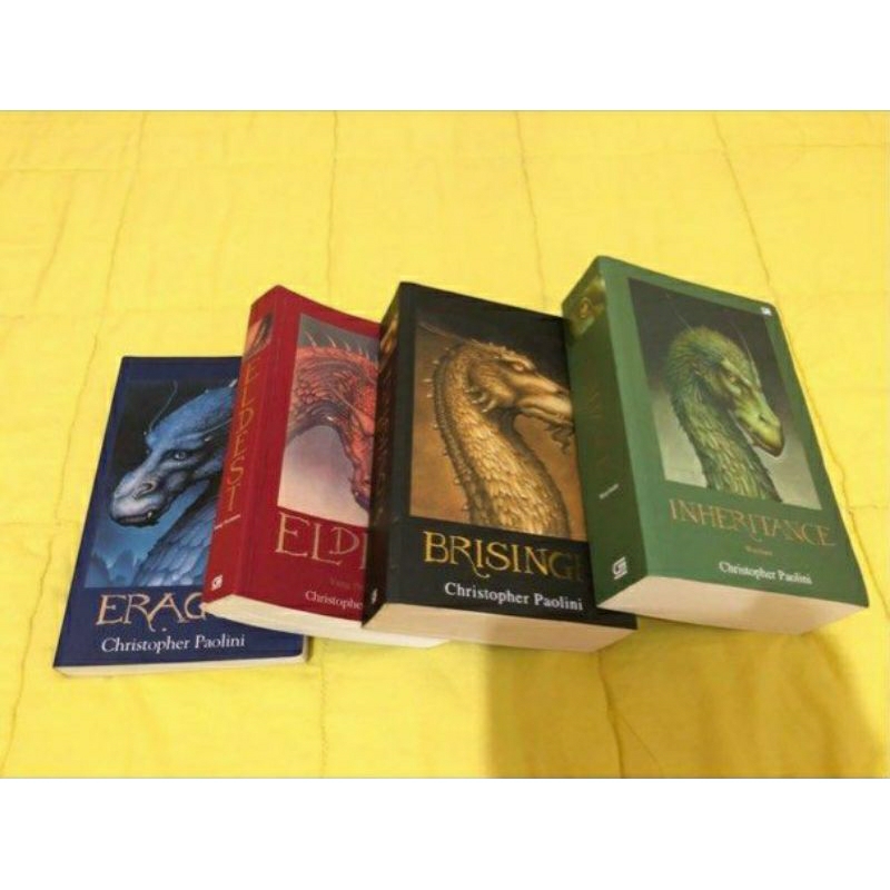original set langka eragon-eldest-brisingr-inheritance cetakan pertama