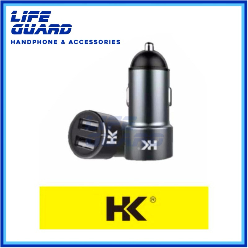 CAR CHARGER HK 01 AUTO ID BATOK SAVER MOBIL FAST CHARGING 2USB