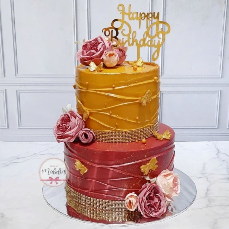 

Flower cake 2 tiers