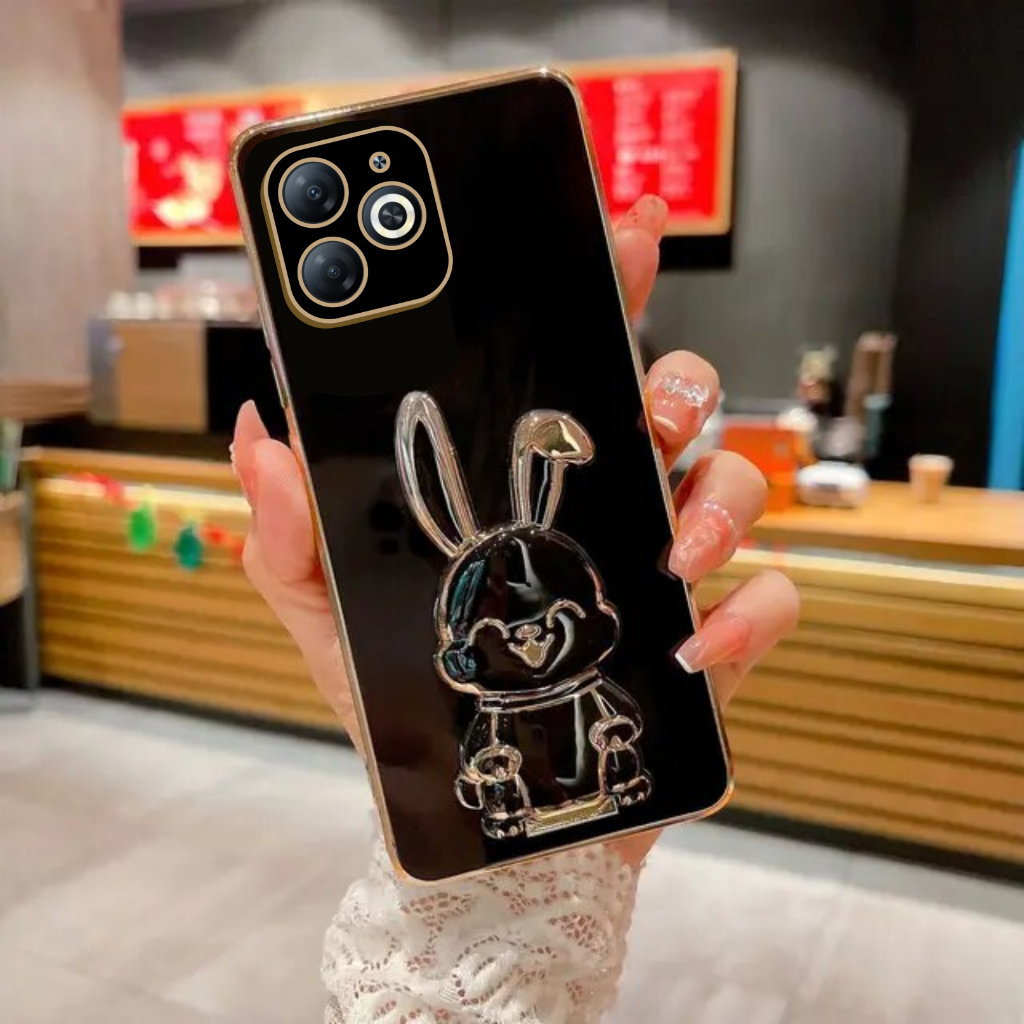 Soft Case Tecno Spark 20 20c 20 Pro 20 Pro Plus Casing Elektro Plating Free Cute Bunny Holder