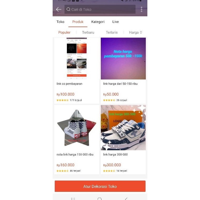 Lariz KodeFf4F9 link harga 715 ribu