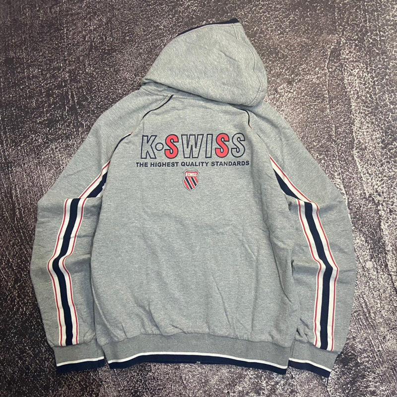Hoodie Zipper K-Swiss Backprint