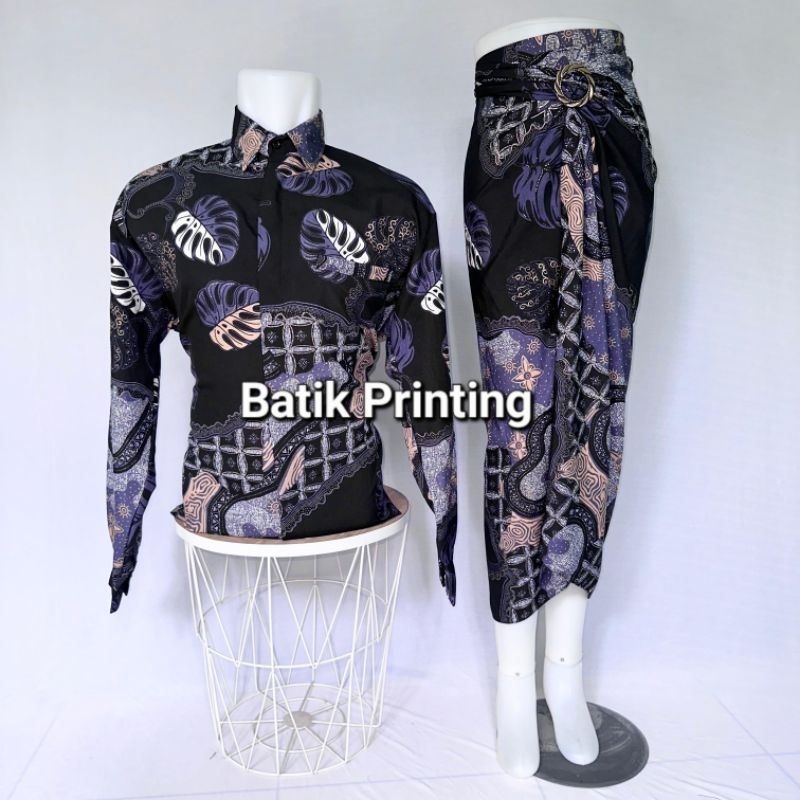 Batik couple pasangan /Batik pria/Batik wanita/Batik jemputan solo/Batik couple /Batik pria lengan p