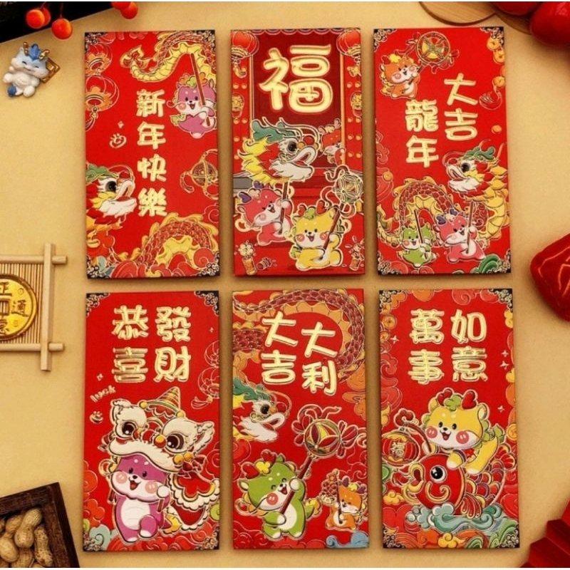 

Amplop angpao imlek shio naga 2024, amplop panjang, angpao panjang imlek