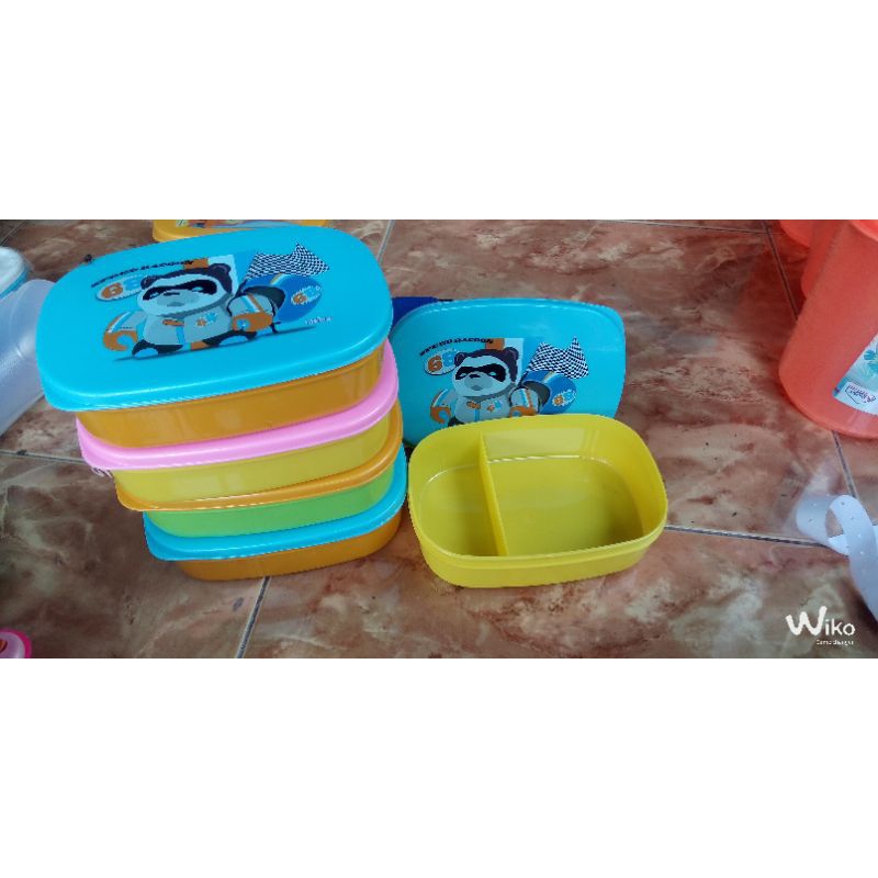 lunchbox kecil calista tepak makan mini 2 sekat souvenir ulang tahun murah/ kotak makan
