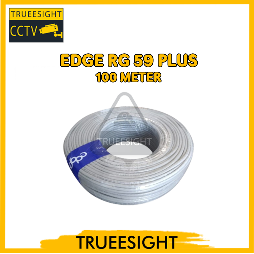 Kabel cctv RG 59 plus Power 100 meter merk EDGE kualitas bagus