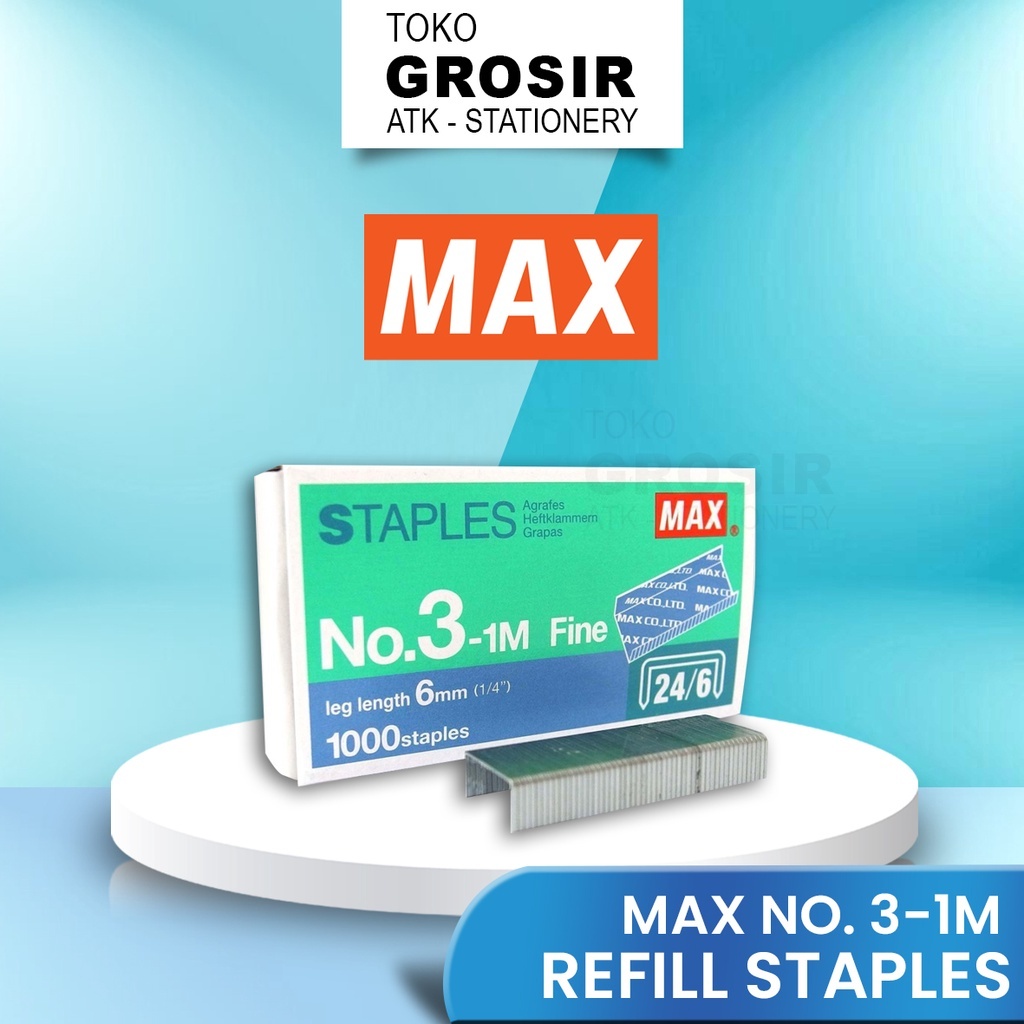 

Isi Staples Max Kecil No. 3 -1M / Refill Stapler No 3
