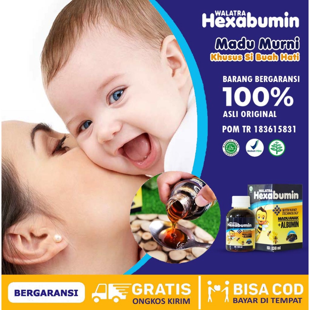 Hexabumin - Vitamin Madu Untuk Anak Terlambat Bicara Pemberi Nutrisi Otak Anak Terlambat Bicara