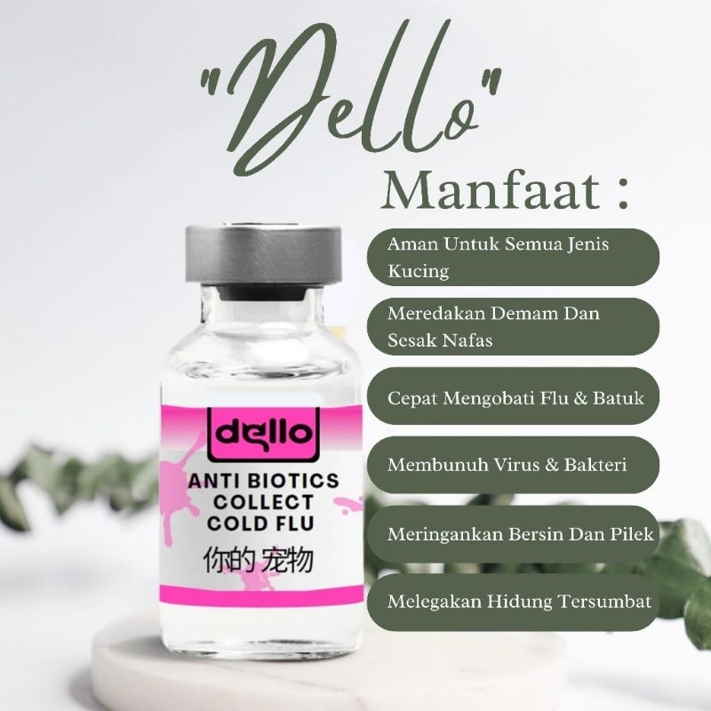 Obat Flu Batuk Demam Pilek Kucing Obat Panas Kucing Bonus Alat Suntik ANTI BIOTICS COLLECT COLD FLU