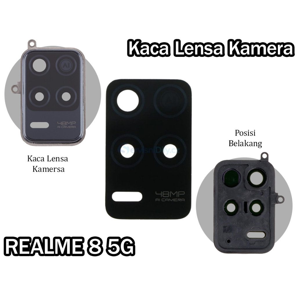 Realme 8 5G Kaca Lensa Kamera, Lensa Kamera Belakang, Original Kaca Kamera