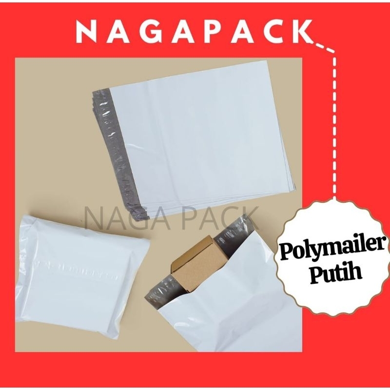 

POLYMAILER PUTIH GLOSSY 30X40