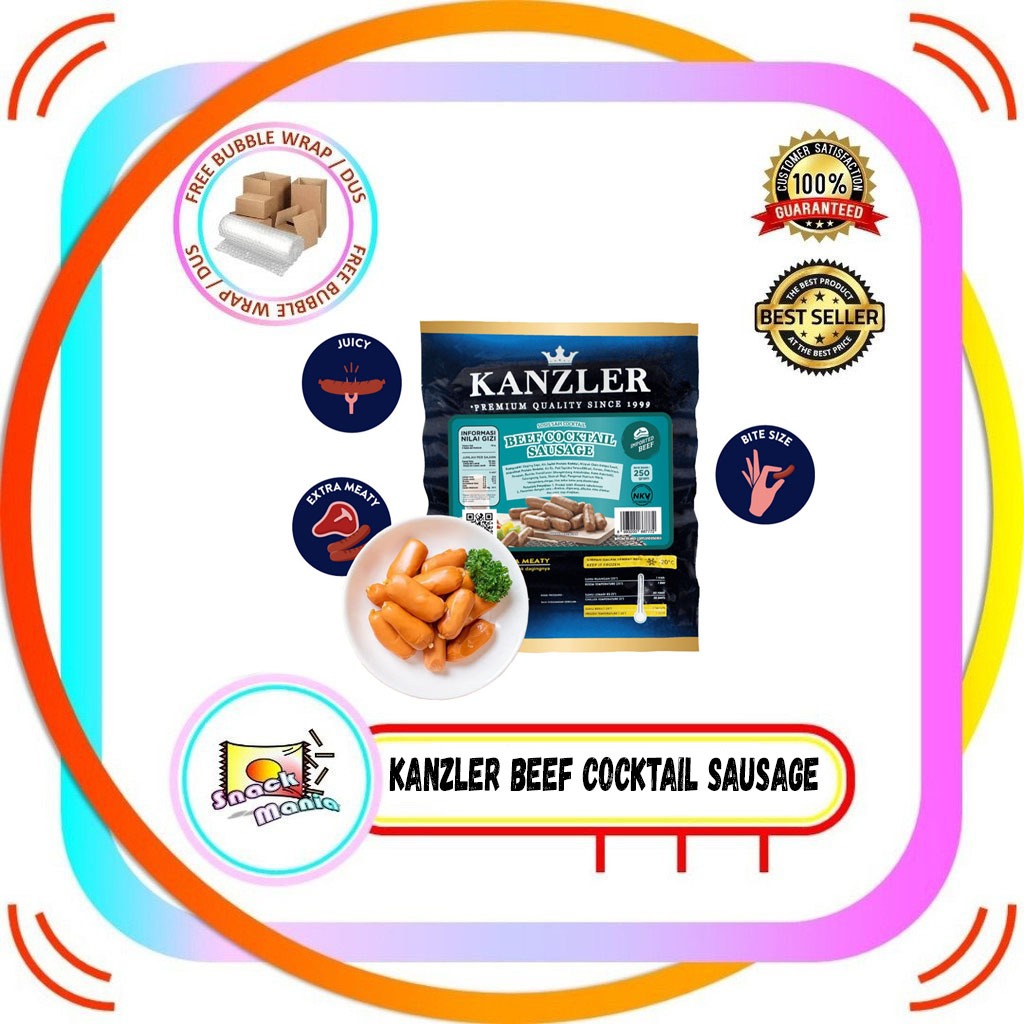 

Kanzler Sosis Sapi Beef Cocktail Sausages ~ 250 gr