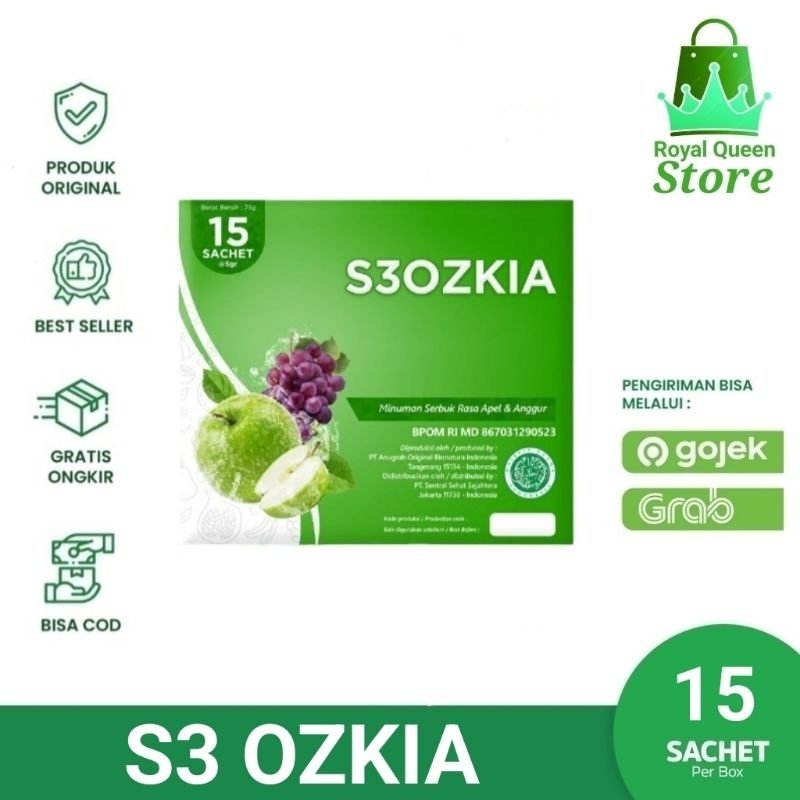 Minuman Stemcell Apel 30zkia | Pengencang kulit wajah S3 Ozkia Original| suplemen kecantikan