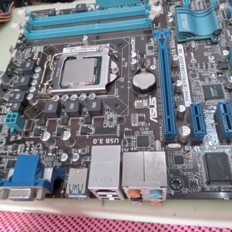 PAKET MOBO-RAM-PROSECCORR//MOBO ASUS P8H61-M PRO/PROSESOR I3-2100/RAM MEMORY UMAX