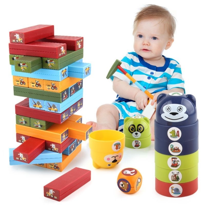 [tma]Mainan Anak Stacking Cup / Mainan Susun Gelas Dan Balok
