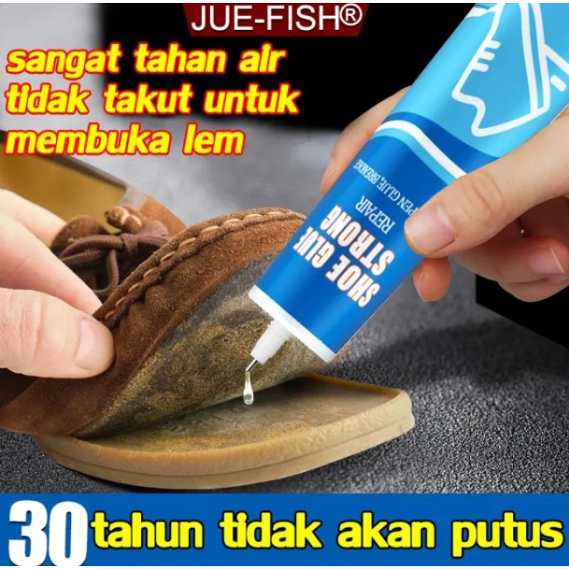 (original) JUE FISH shoes glue Lem sepatu super kuat original Lem sepatu super kuat Lem sepatu palin