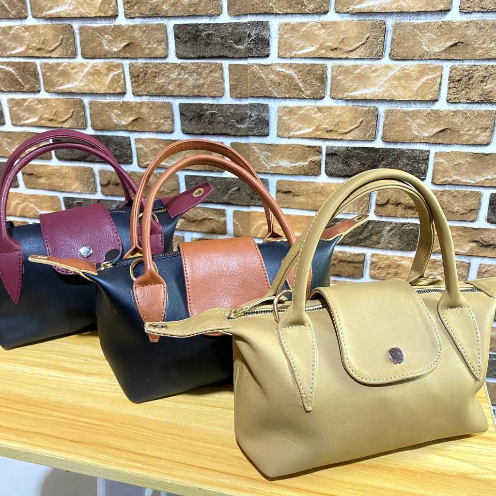 TERBARU Tas Tenteng Mini Kulit Asli - Tas Selempang Mini Fashionable Kulit Asli Garut