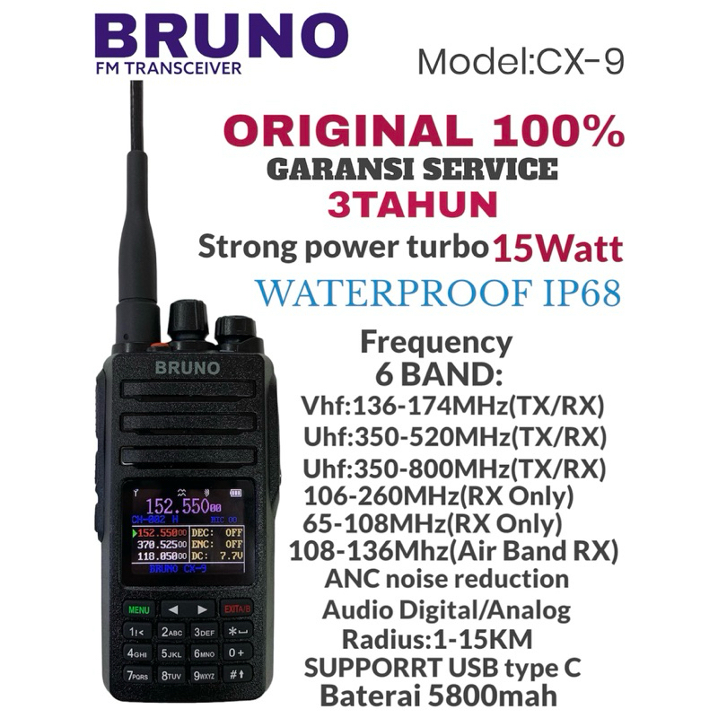 HT Bruno CX 9 power turbo 15watt