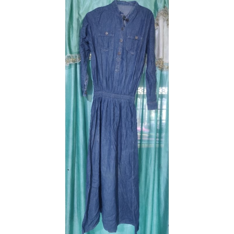 gamis denim levis baju wanita preloved