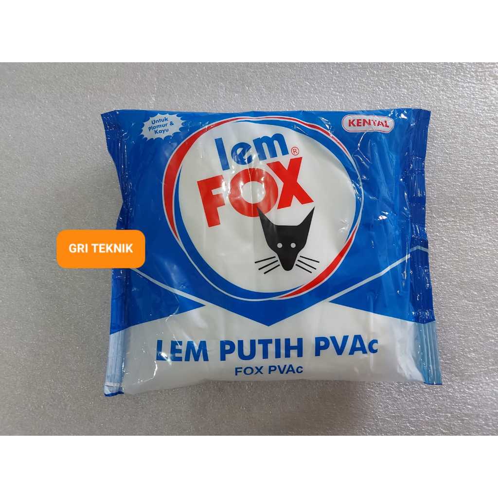 

600 GRAM !!! LEM PUTIH PVAC FOX UKURAN BUNGKUS 600 GRAM / LEM PLAMUR / LEM KAYU