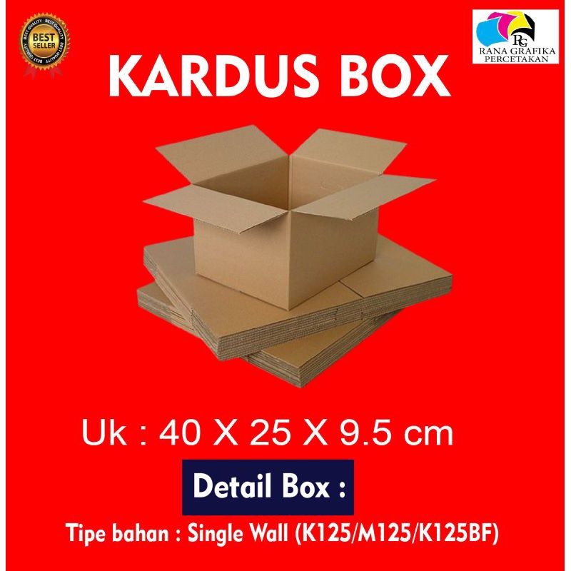 

Kardus | Box | Karton Polos 40×25×9.5 Cm