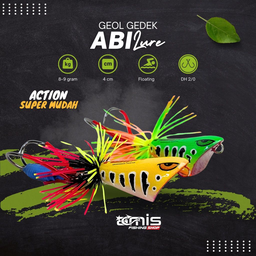 Mini Geol Gedek Abi Lure Umpan Casting gabus Killer Kayu Jump frog