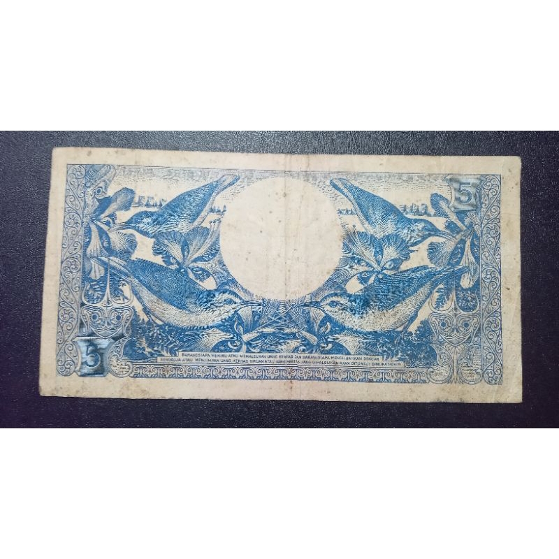 ZN193 uang kuno 5 rupiah thn 1959