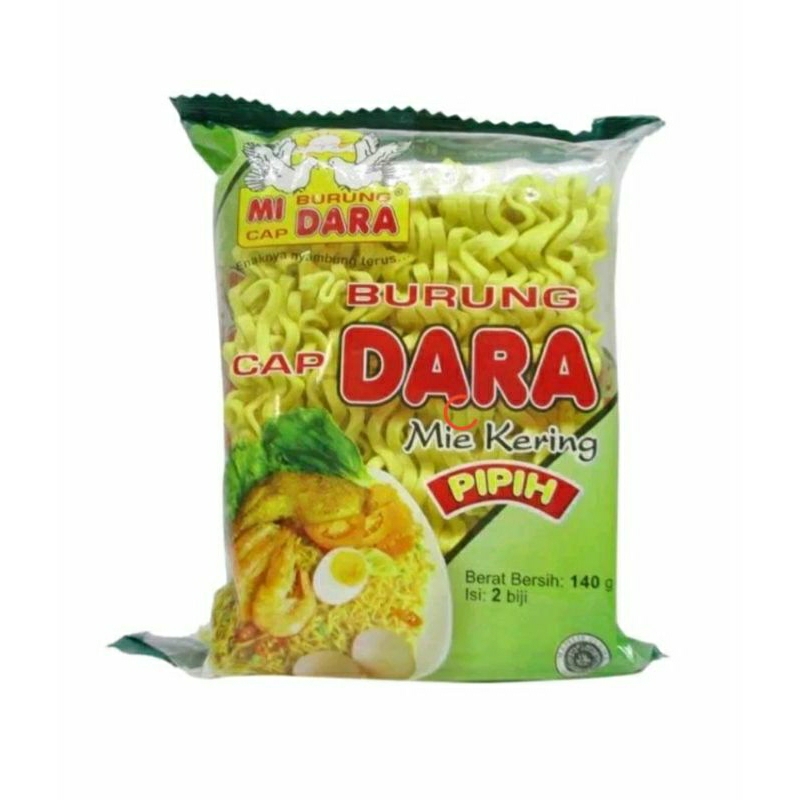 

Mi Kering Cap Burung DARA Pipih 140g Hijau
