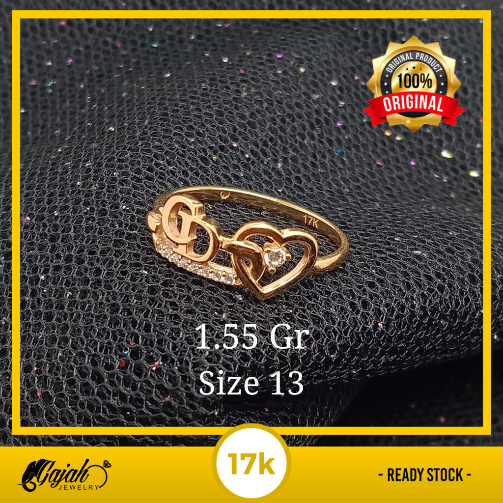 Cincin Emas 17K - Toko Emas Gajah Online - 1.55 Gr - 6128