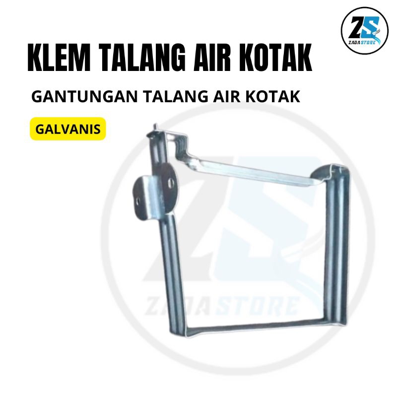 Gantungan Klem Talang Air Rumah Kotak 4 Inch Galvanis