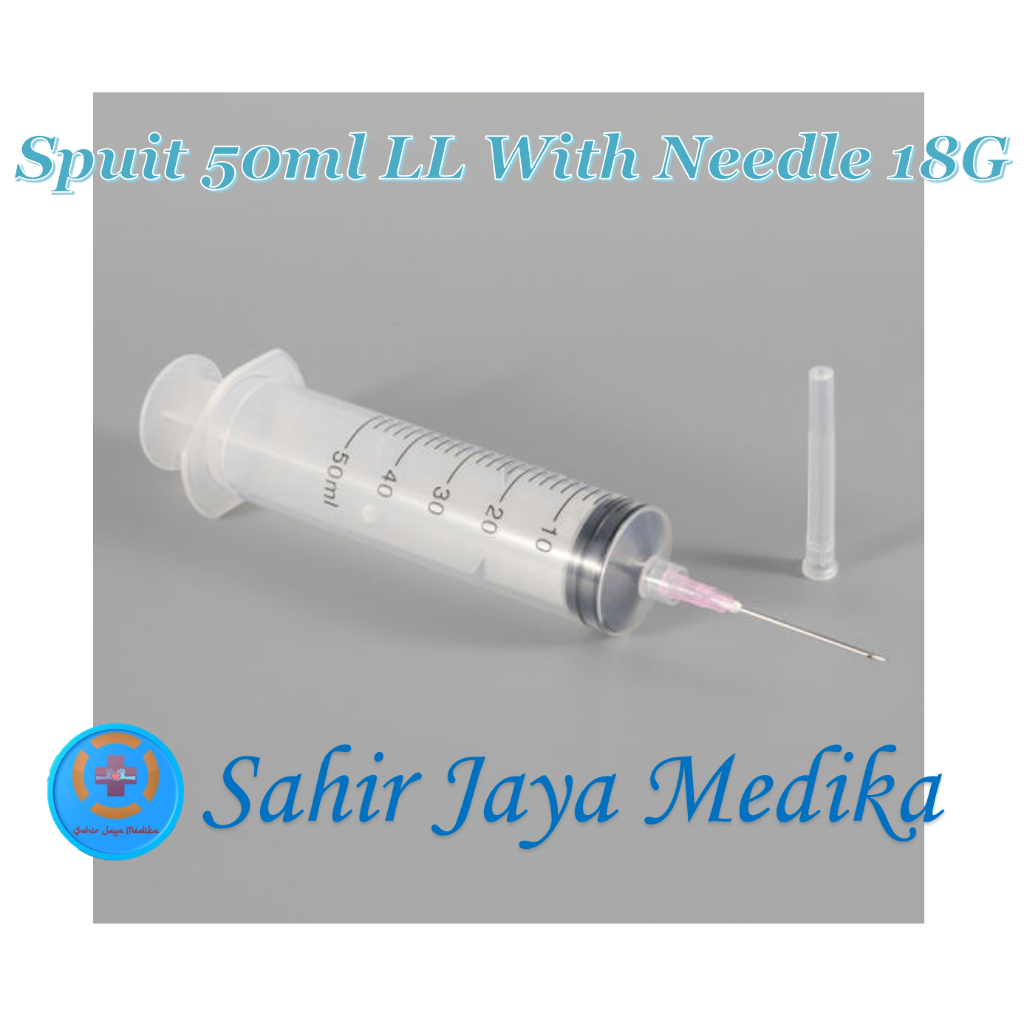 Spuit 50ml Lubang Tengah Syringe 50cc Luer Lock Harga Per Pcs Dengan Needle