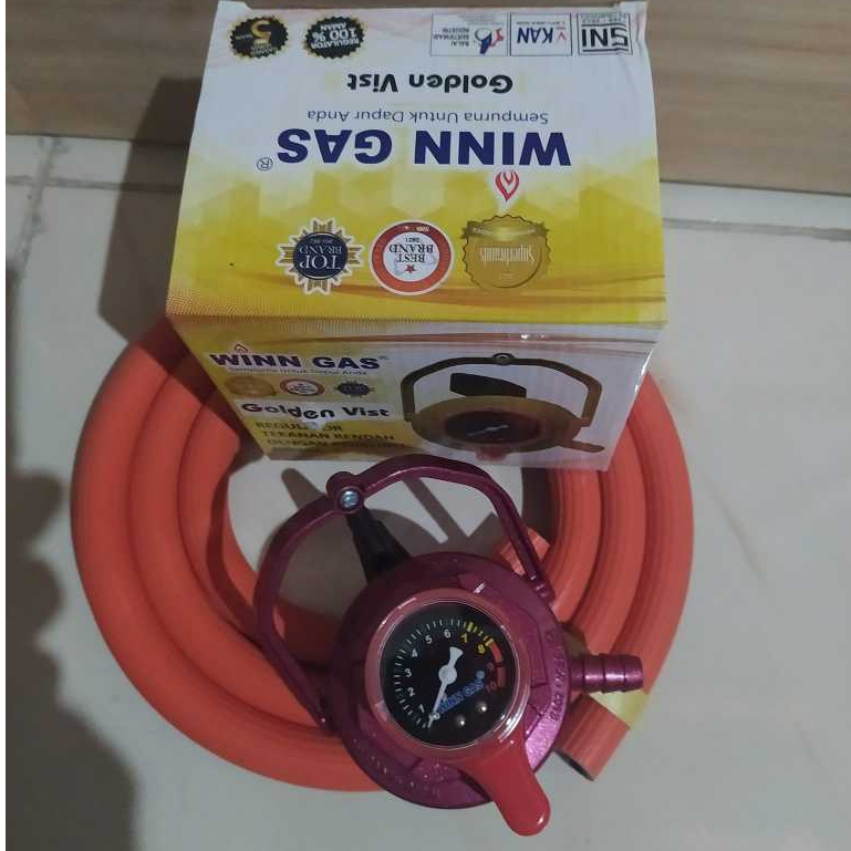 Regulator Golden Vist WINN GAS W 800 Superior Selang gas LPG 700 PSI
