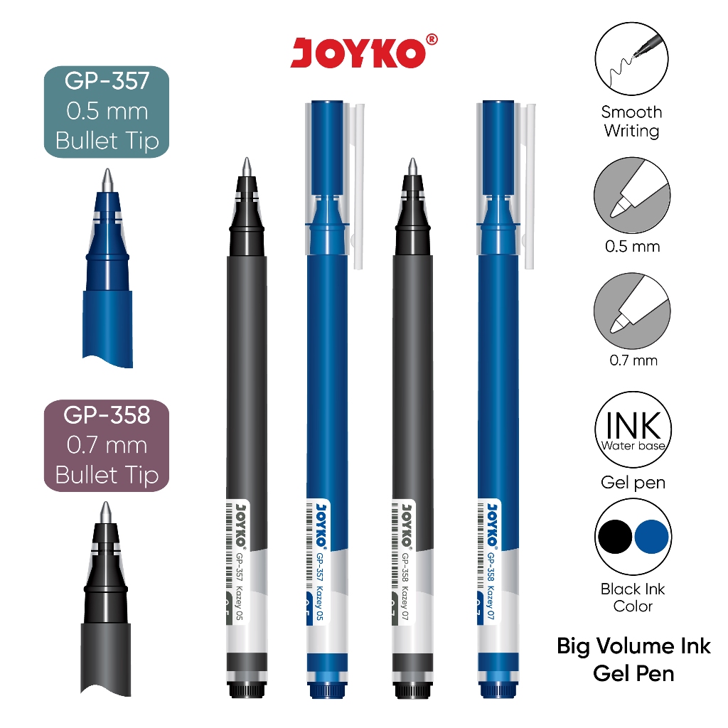 

Gel Pen Pulpen Pena Joyko GP-357~358 Kazey