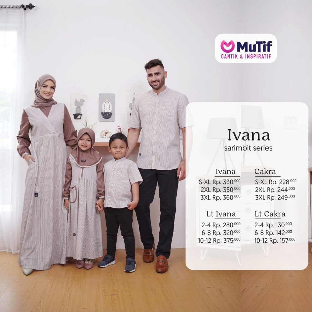 Sarimbit Ivana Dawn - De Rose - Mutif Ivana Dawn - De Rose || Baju Mutif Premium