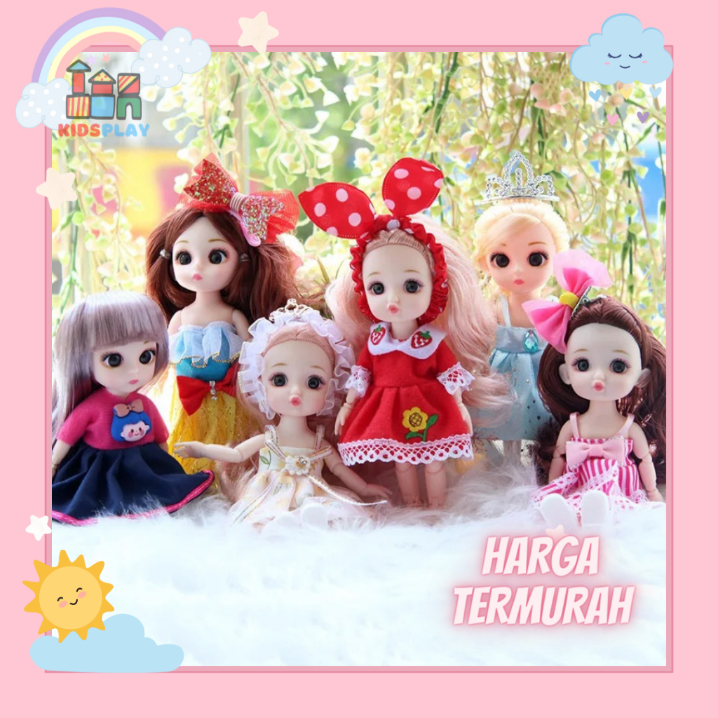 Boneka Yuna 17 cm Boneka BJD Doll Boneka Princess Boneka Korea Boneka Cantik