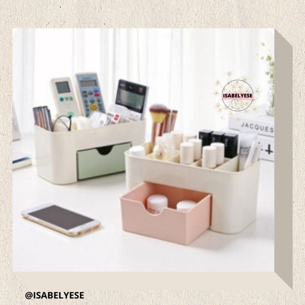 ❤✔ Storage Box Kosmetik / Rak Kosmetik Serbaguna / Rak Mini Kosmetik Plastik Serbaguna RANDOM WARNA
