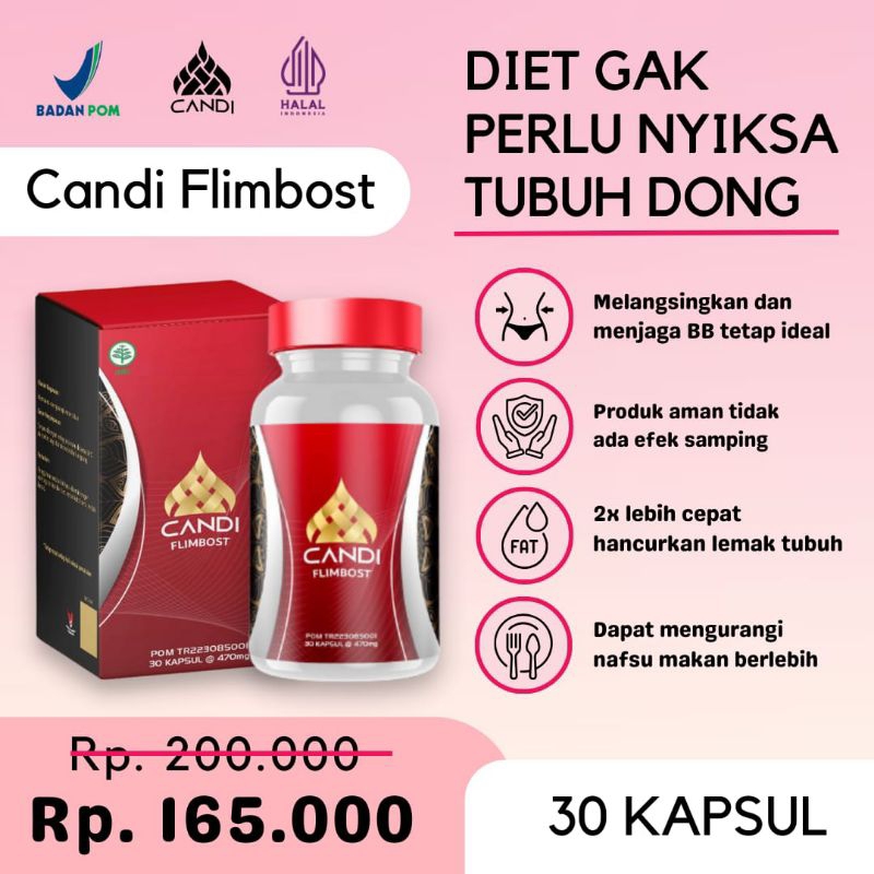 Candi Flimbost Ex OPH Slimming Versi Super Strong Peluntur Lemak Pelangsing Herbal Alami 100% Asli B
