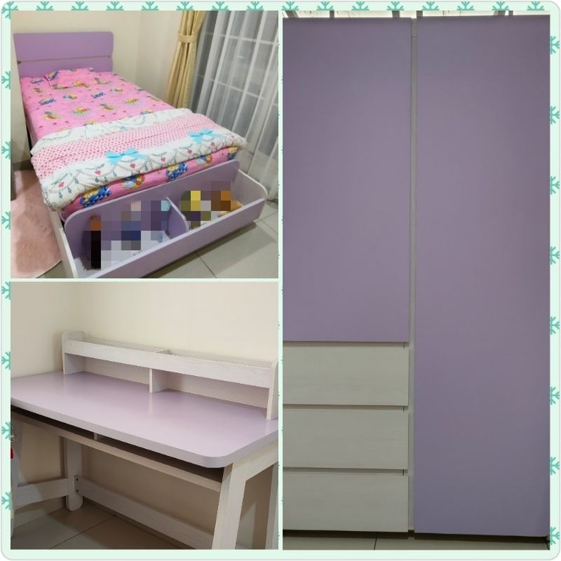 Ranjang+lemari+meja belajar Informa Set kamar anak