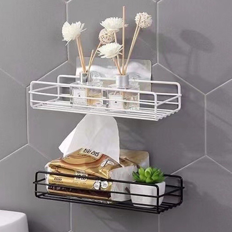 Rak Gantung Dinding Keranjang Besi Kabinet Kamar Mandi Dapur Tempat Dekorasi Ruang Tidur