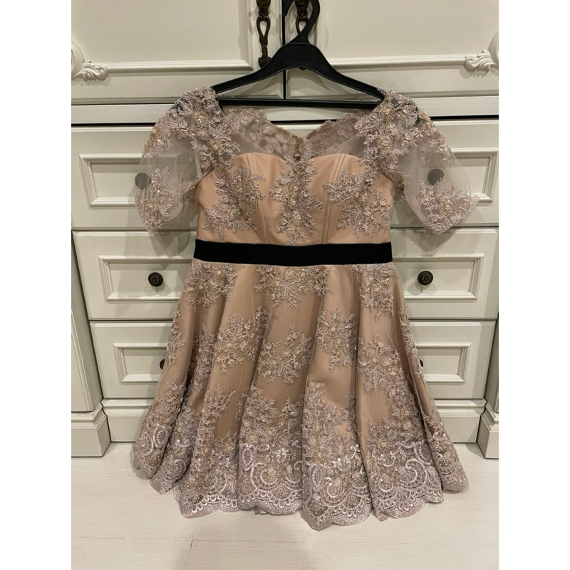 Midi Nude Dress Brokat