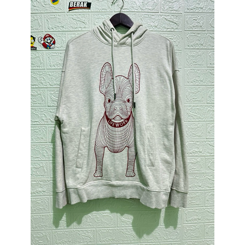 HOODIE LIFE WORK PUTIH